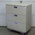 Hon Beige 3 Drawer Lateral File Cabinet, Locking
